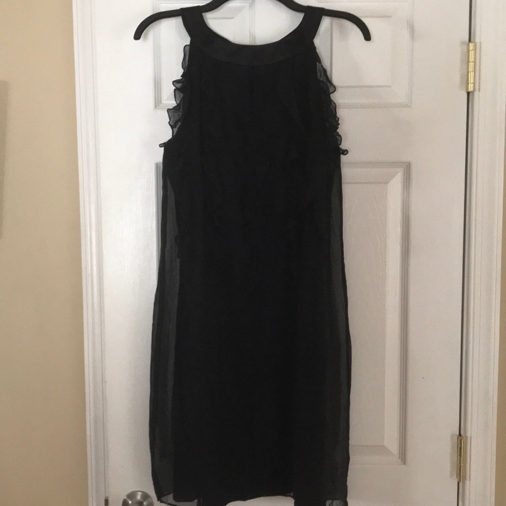 Black sleeveless cocktail dress